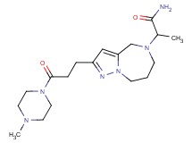2-[2-[3-(4-methyl-1-piperazinyl)-3-oxopropyl]-7,8-dihydro-4H-pyrazolo[1,5-a][1,4]diazepin-5(6H)-yl]propanamide