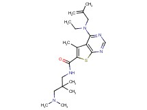 N-[3-(dimethylamino)-2,2-dimethylpropyl]-4-[ethyl(2-methyl-2-propen-1-yl)amino]-5-methylthieno[2,3-d]pyrimidine-6-carboxamide