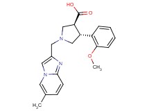 (3S*,4R*)-4-(2-methoxyphenyl)-1-[(6-methylimidazo[1,2-a]pyridin-2-yl)methyl]pyrrolidine-3-carboxylic acid