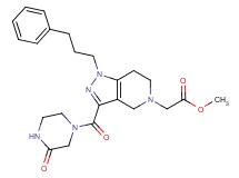 methyl [3-[(3-oxo-1-piperazinyl)carbonyl]-1-(3-phenylpropyl)-1,4,6,7-tetrahydro-5H-pyrazolo[4,3-c]pyridin-5-yl]acetate