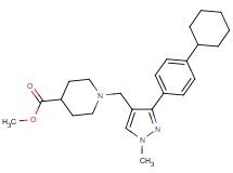 methyl 1-{[3-(4-cyclohexylphenyl)-1-methyl-1H-pyrazol-4-yl]methyl}-4-piperidinecarboxylate
