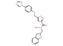 N-(2,3-dihydro-1-benzofuran-2-ylmethyl)-N-methyl-5-{[4-(1H-1,2,4-triazol-1-yl)phenoxy]methyl}-3-isoxazolecarboxamide