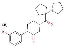 1-(3-methoxyphenyl)-4-{[1-(1-pyrrolidinyl)cyclopentyl]carbonyl}-2-piperazinone