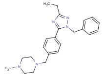 1-[4-(1-benzyl-3-ethyl-1H-1,2,4-triazol-5-yl)benzyl]-4-methylpiperazine