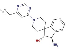(2R*,3R*)-3-amino-1'-(6-ethyl-4-pyrimidinyl)-2,3-dihydrospiro[indene-1,4'-piperidin]-2-ol