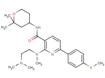 2-[[2-(dimethylamino)ethyl](methyl)amino]-N-(2,2-dimethyltetrahydro-2H-pyran-4-yl)-6-[4-(methylthio)phenyl]nicotinamide