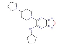 N-cyclopentyl-6-[4-(1-pyrrolidinyl)-1-piperidinyl][1,2,5]oxadiazolo[3,4-b]pyrazin-5-amine