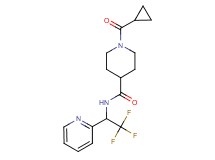 1-(cyclopropylcarbonyl)-N-[2,2,2-trifluoro-1-(2-pyridinyl)ethyl]-4-piperidinecarboxamide