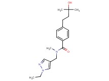 N-[(1-ethyl-1H-pyrazol-4-yl)methyl]-4-(3-hydroxy-3-methylbutyl)-N-methylbenzamide