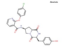 2-(4-chlorophenoxy)-N-[(3S,7S,8aS)-3-(4-hydroxybenzyl)-1,4-dioxooctahydropyrrolo[1,2-a]pyrazin-7-yl]nicotinamide