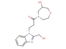 4-{3-[2-(hydroxymethyl)-1H-benzimidazol-1-yl]propanoyl}-1,4-oxazepan-6-ol