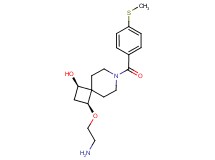 rel-(1R,3S)-3-(2-aminoethoxy)-7-[4-(methylthio)benzoyl]-7-azaspiro[3.5]nonan-1-ol hydrochloride