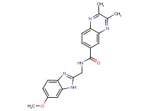N-[(6-methoxy-1H-benzimidazol-2-yl)methyl]-2,3-dimethyl-6-quinoxalinecarboxamide