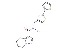 N-methyl-N-{[2-(2-thienyl)-1,3-thiazol-4-yl]methyl}-4,5,6,7-tetrahydropyrazolo[1,5-a]pyridine-3-carboxamide