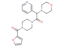 4-[2-[4-(2-furoyl)-1-piperazinyl]-2-oxo-1-(3-pyridinyl)ethyl]morpholine