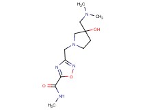3-({3-[(dimethylamino)methyl]-3-hydroxy-1-pyrrolidinyl}methyl)-N-methyl-1,2,4-oxadiazole-5-carboxamide