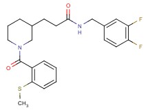 N-(3,4-difluorobenzyl)-3-{1-[2-(methylthio)benzoyl]-3-piperidinyl}propanamide