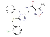 N-({4-benzyl-5-[(2-chlorobenzyl)thio]-4H-1,2,4-triazol-3-yl}methyl)-4-methyl-1,2,5-oxadiazole-3-carboxamide