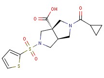 (3aS*,6aS*)-2-(cyclopropylcarbonyl)-5-(2-thienylsulfonyl)hexahydropyrrolo[3,4-c]pyrrole-3a(1H)-carboxylic acid