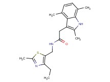 N-[(4-ethyl-2-methyl-1,3-thiazol-5-yl)methyl]-2-(2,4,7-trimethyl-1H-indol-3-yl)acetamide