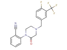 2-{4-[4-fluoro-3-(trifluoromethyl)benzyl]-2-oxo-1-piperazinyl}benzonitrile