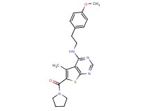N-[2-(4-methoxyphenyl)ethyl]-5-methyl-6-(1-pyrrolidinylcarbonyl)thieno[2,3-d]pyrimidin-4-amine