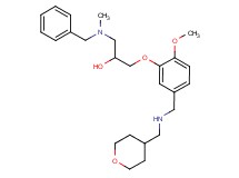 1-[benzyl(methyl)amino]-3-(2-methoxy-5-{[(tetrahydro-2H-pyran-4-ylmethyl)amino]methyl}phenoxy)-2-propanol