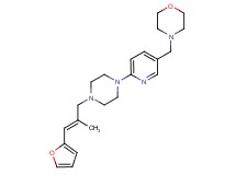 4-[(6-{4-[(2E)-3-(2-furyl)-2-methylprop-2-en-1-yl]piperazin-1-yl}pyridin-3-yl)methyl]morpholine