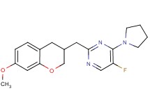5-fluoro-2-[(7-methoxy-3,4-dihydro-2H-chromen-3-yl)methyl]-4-pyrrolidin-1-ylpyrimidine