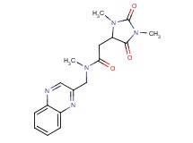 2-(1,3-dimethyl-2,5-dioxo-4-imidazolidinyl)-N-methyl-N-(2-quinoxalinylmethyl)acetamide