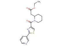 ethyl (1-{[2-(3-pyridinyl)-1,3-thiazol-4-yl]carbonyl}-2-piperidinyl)acetate