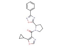 5-{1-[(5-cyclopropyl-1,3-oxazol-4-yl)carbonyl]-2-pyrrolidinyl}-3-phenyl-1,2,4-oxadiazole