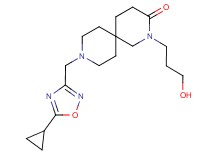 9-[(5-cyclopropyl-1,2,4-oxadiazol-3-yl)methyl]-2-(3-hydroxypropyl)-2,9-diazaspiro[5.5]undecan-3-one