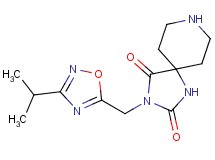 3-[(3-isopropyl-1,2,4-oxadiazol-5-yl)methyl]-1,3,8-triazaspiro[4.5]decane-2,4-dione