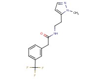 N-[2-(1-methyl-1H-pyrazol-5-yl)ethyl]-2-[3-(trifluoromethyl)phenyl]acetamide