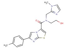 N-(2-hydroxyethyl)-N-[(1-methyl-1H-imidazol-2-yl)methyl]-6-(4-methylphenyl)imidazo[2,1-b][1,3]thiazole-3-carboxamide