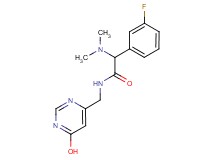 2-(dimethylamino)-2-(3-fluorophenyl)-N-[(6-hydroxy-4-pyrimidinyl)methyl]acetamide