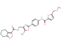 N-{[2-(4-{[5-(methoxymethyl)-2-furoyl]amino}phenyl)-5-methyl-1,3-oxazol-4-yl]methyl}-4,5,6,7-tetrahydro-2,1-benzisoxazole-3-carboxamide