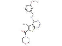 N-(3-methoxybenzyl)-5-methyl-6-(4-morpholinylcarbonyl)thieno[2,3-d]pyrimidin-4-amine