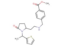 methyl 4-{[(2-{5-oxo-1-[1-(2-thienyl)ethyl]-2-pyrrolidinyl}ethyl)amino]methyl}benzoate