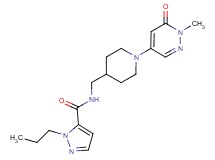 N-{[1-(1-methyl-6-oxo-1,6-dihydro-4-pyridazinyl)-4-piperidinyl]methyl}-1-propyl-1H-pyrazole-5-carboxamide