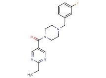 2-ethyl-5-{[4-(3-fluorobenzyl)-1-piperazinyl]carbonyl}pyrimidine