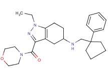 1-ethyl-3-(4-morpholinylcarbonyl)-N-[(1-phenylcyclopentyl)methyl]-4,5,6,7-tetrahydro-1H-indazol-5-amine