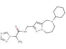 N-[(5-cyclohexyl-5,6,7,8-tetrahydro-4H-pyrazolo[1,5-a][1,4]diazepin-2-yl)methyl]-2-(1H-1,2,4-triazol-1-yl)propanamide