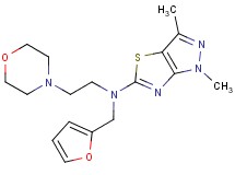 N-(2-furylmethyl)-1,3-dimethyl-N-(2-morpholin-4-ylethyl)-1H-pyrazolo[3,4-d][1,3]thiazol-5-amine