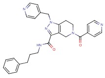 5-isonicotinoyl-N-(3-phenylpropyl)-1-(4-pyridinylmethyl)-4,5,6,7-tetrahydro-1H-pyrazolo[4,3-c]pyridine-3-carboxamide