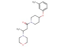 4-{1-methyl-3-[4-(3-methylphenoxy)-1-piperidinyl]-3-oxopropyl}morpholine