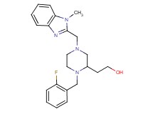 2-{1-(2-fluorobenzyl)-4-[(1-methyl-1H-benzimidazol-2-yl)methyl]-2-piperazinyl}ethanol
