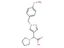 [1-(4-methoxybenzyl)-1H-pyrazol-4-yl](pyrrolidin-1-yl)acetic acid