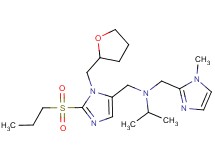 N-[(1-methyl-1H-imidazol-2-yl)methyl]-N-{[2-(propylsulfonyl)-1-(tetrahydro-2-furanylmethyl)-1H-imidazol-5-yl]methyl}-2-propanamine